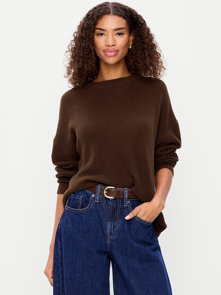 Seaside Cotton Shaker Tunic Sweater