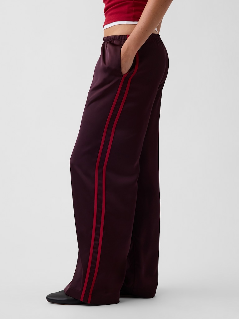 Satin Easy Wide-Leg Pants