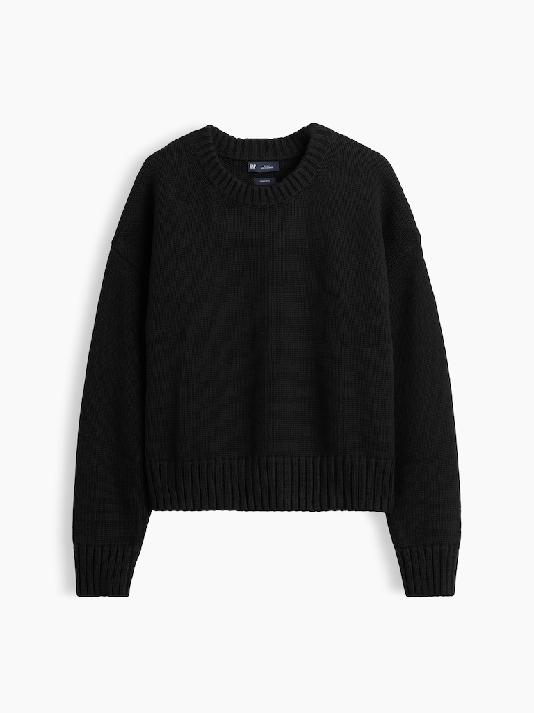 100% Cotton Oversized Crop Sweater