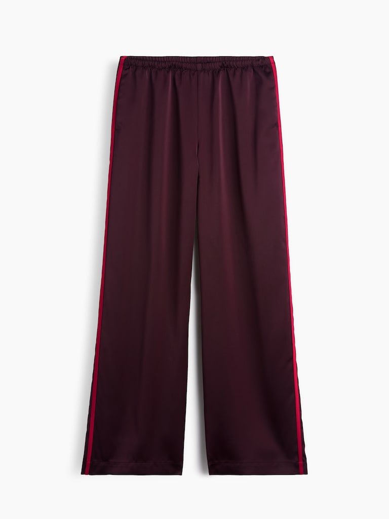 Satin Easy Wide-Leg Pants