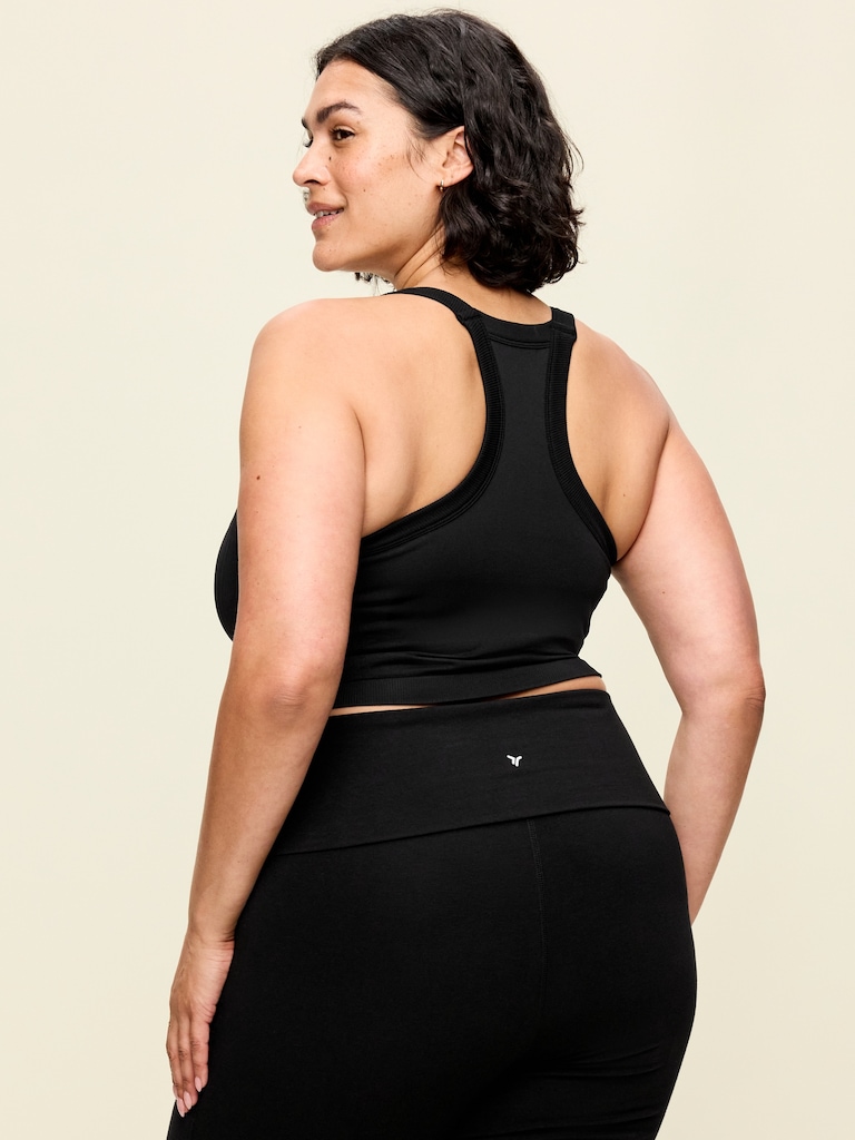 Seamless Square-Neck Longline Bra