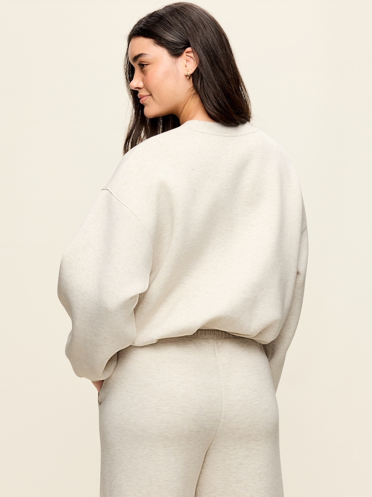 Bounce Fleece Bubble-Hem Sweatshirt