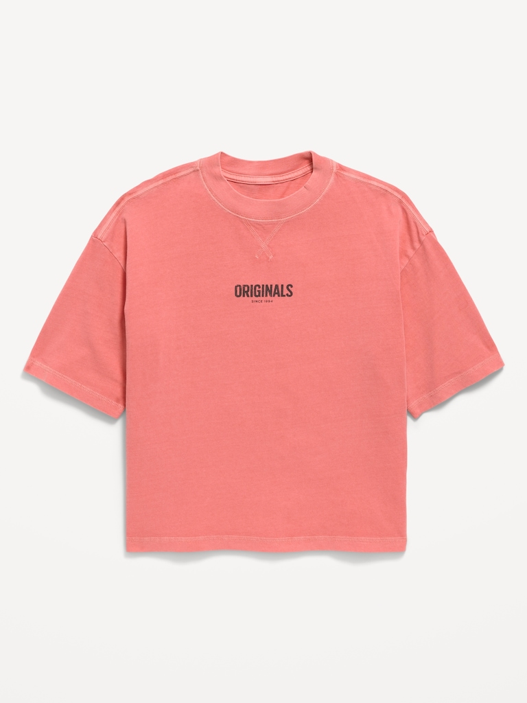 Oversized Short-Sleeve Graphic T-Shirt for Boys