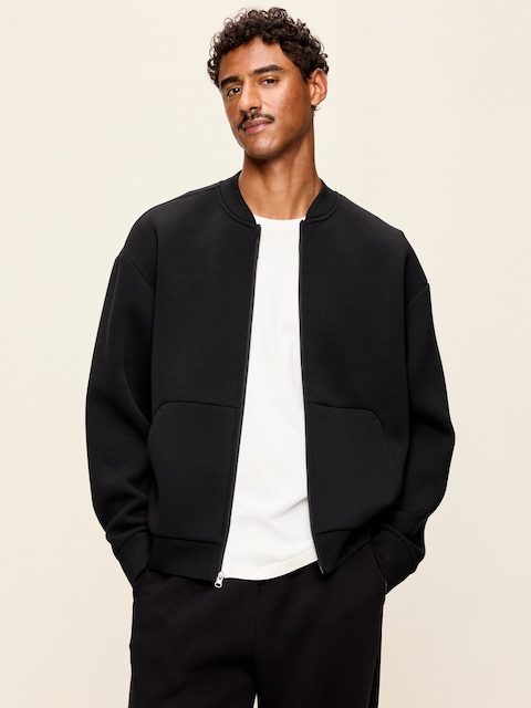 Bounce Fleece Oversized Bomber Jacket