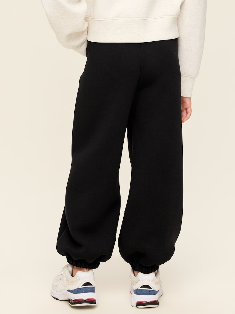 Pantalon de jogging en molleton raffiné à taille haute pour fille