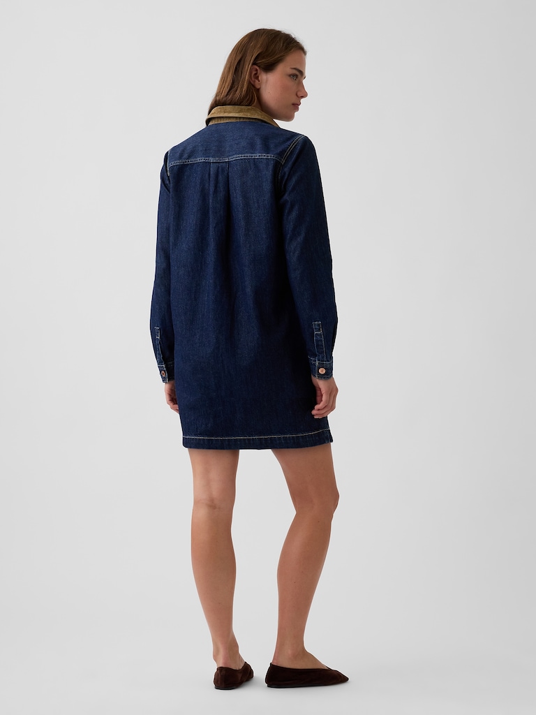 Denim Mini Shift Dress
