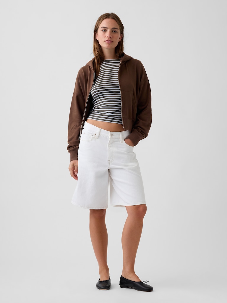 VintageSoft Terry Oversized Wedge Zip Hoodie