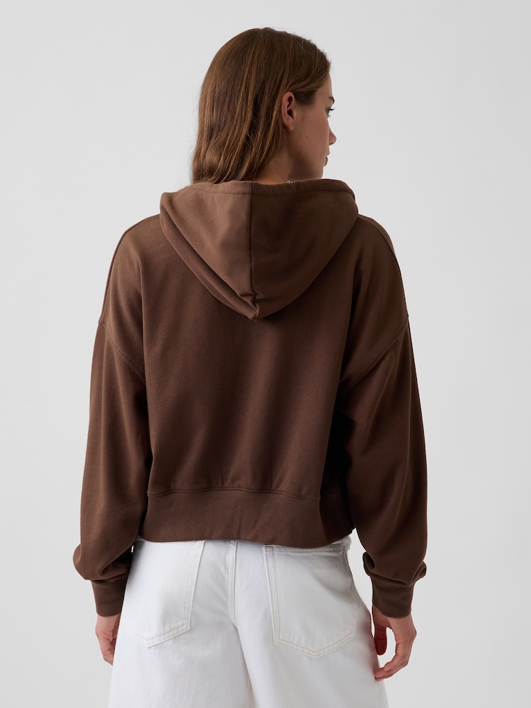 VintageSoft Terry Oversized Wedge Zip Hoodie