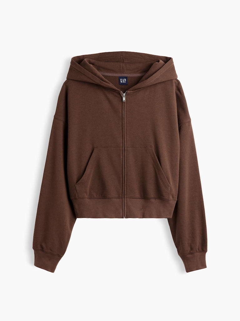 VintageSoft Terry Oversized Wedge Zip Hoodie