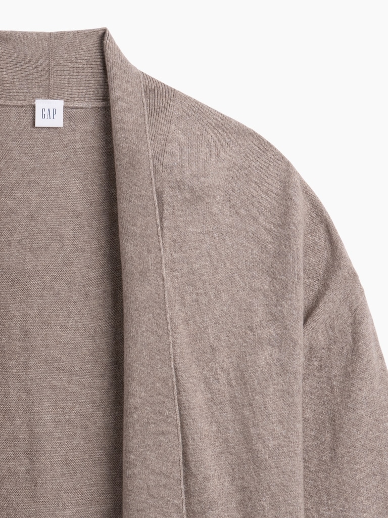 CashSoft Relaxed Open-Front Cardigan