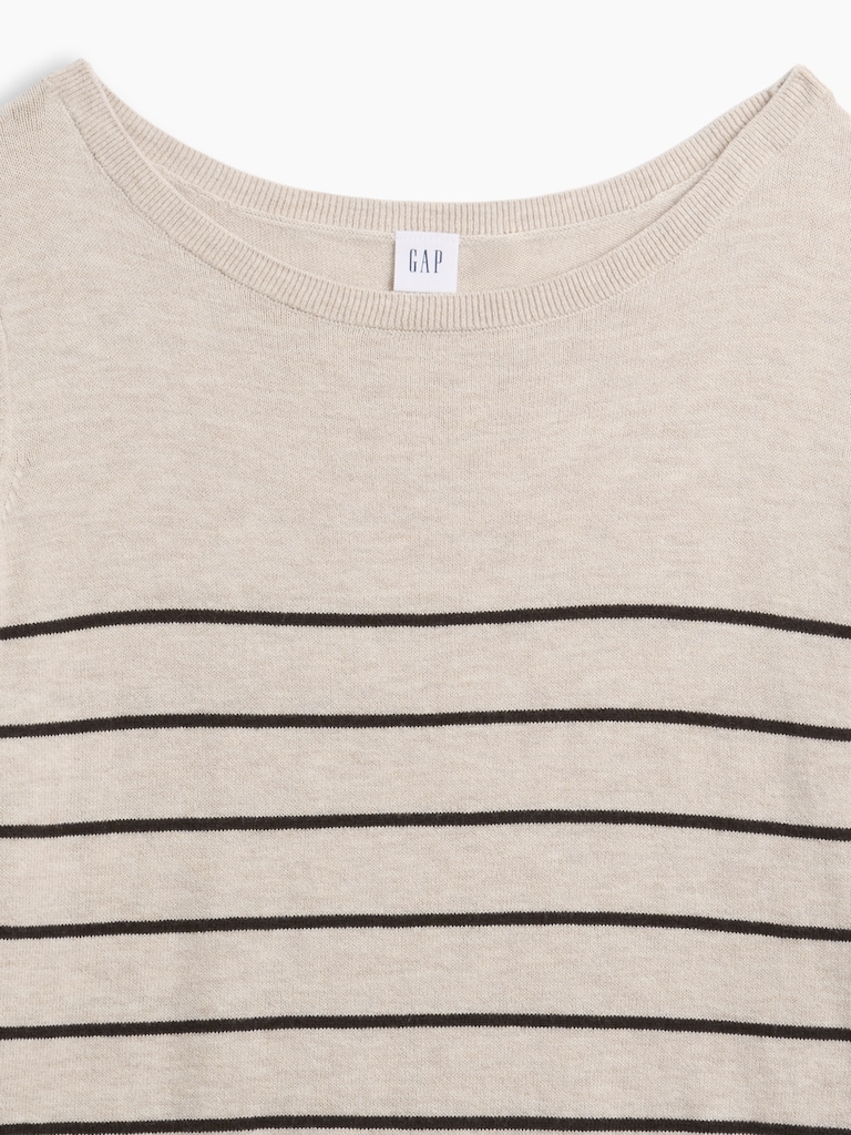 Relaxed Jersey Boatneck Sweater