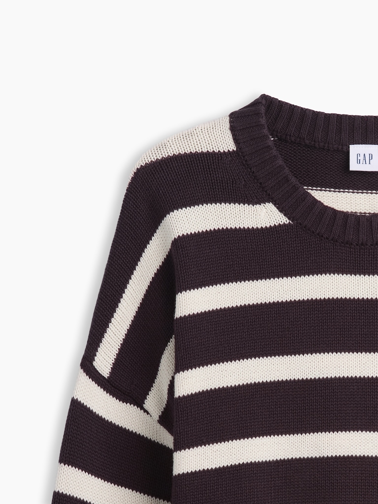 Relaxed Stripe Crewneck Sweater
