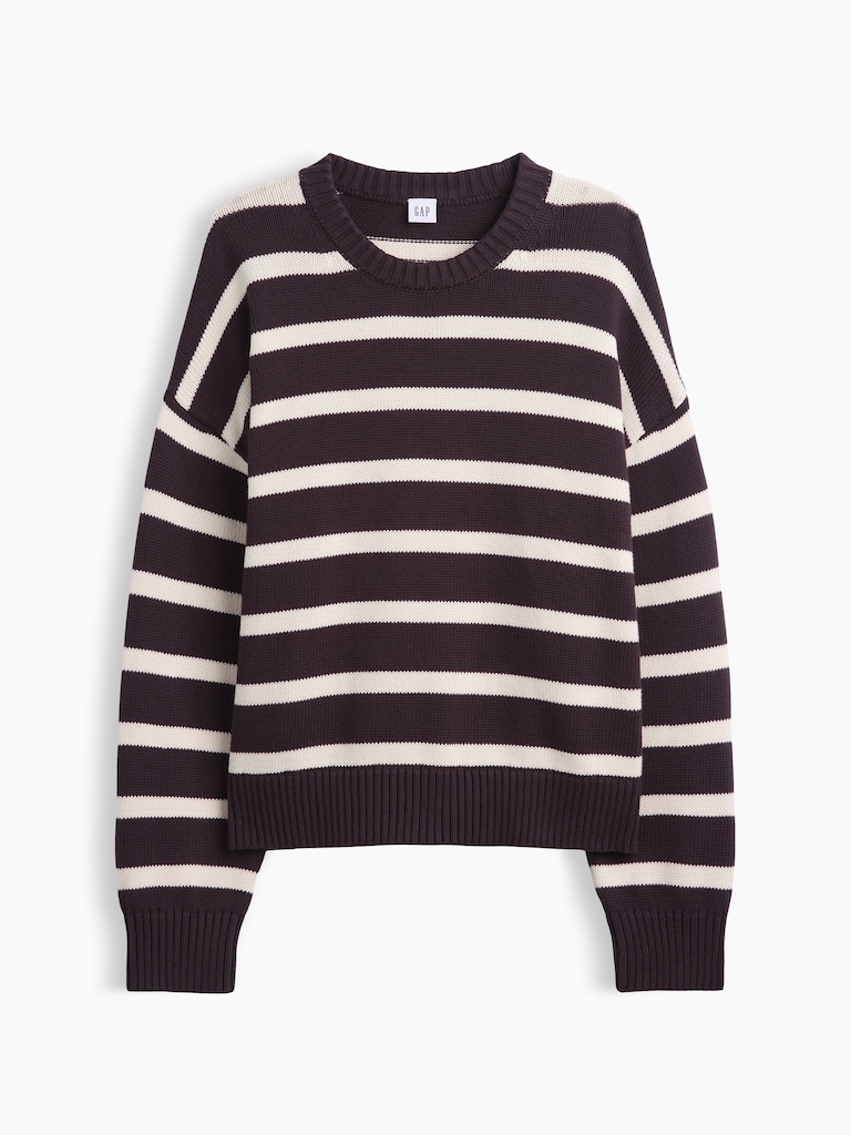 Relaxed Stripe Crewneck Sweater