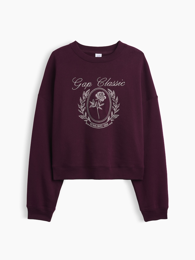 Relaxed Wedge Crewneck Sweatshirt