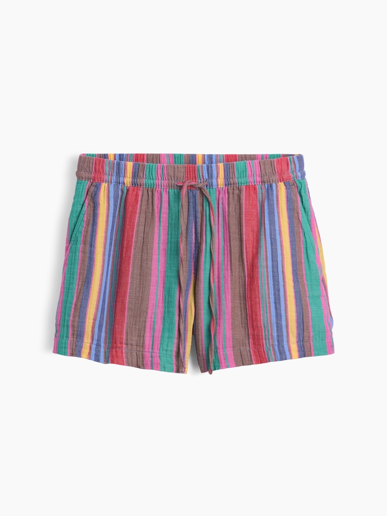 4" Mid Rise Cotton Gauze Easy Shorts