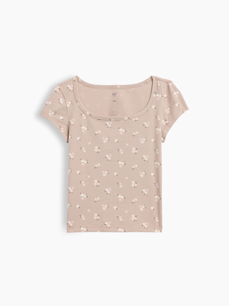 Kids CloseKnit Jersey Square-Neck T-Shirt