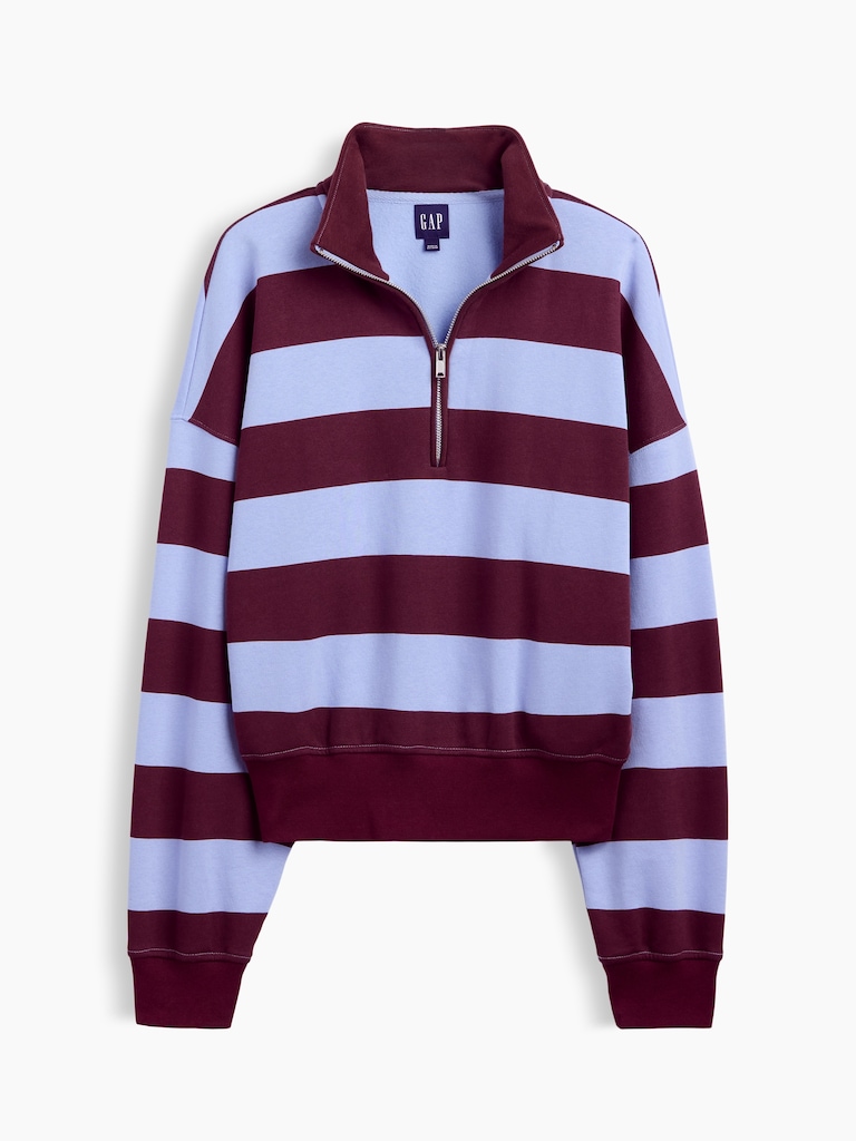 VintageSoft Oversized Half-Zip Wedge Pullover