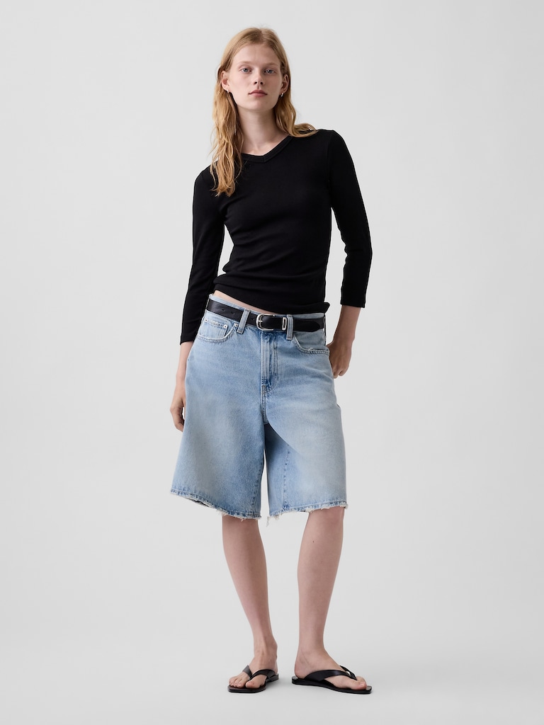 Modern High V-Neck T-Shirt