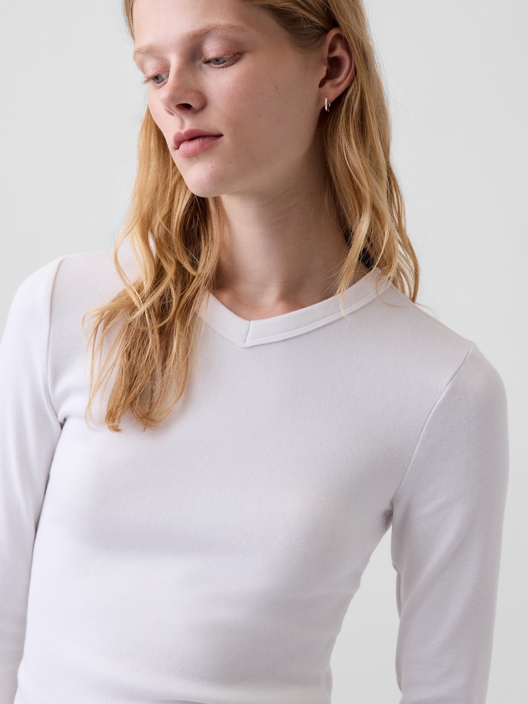 Modern High V-Neck T-Shirt