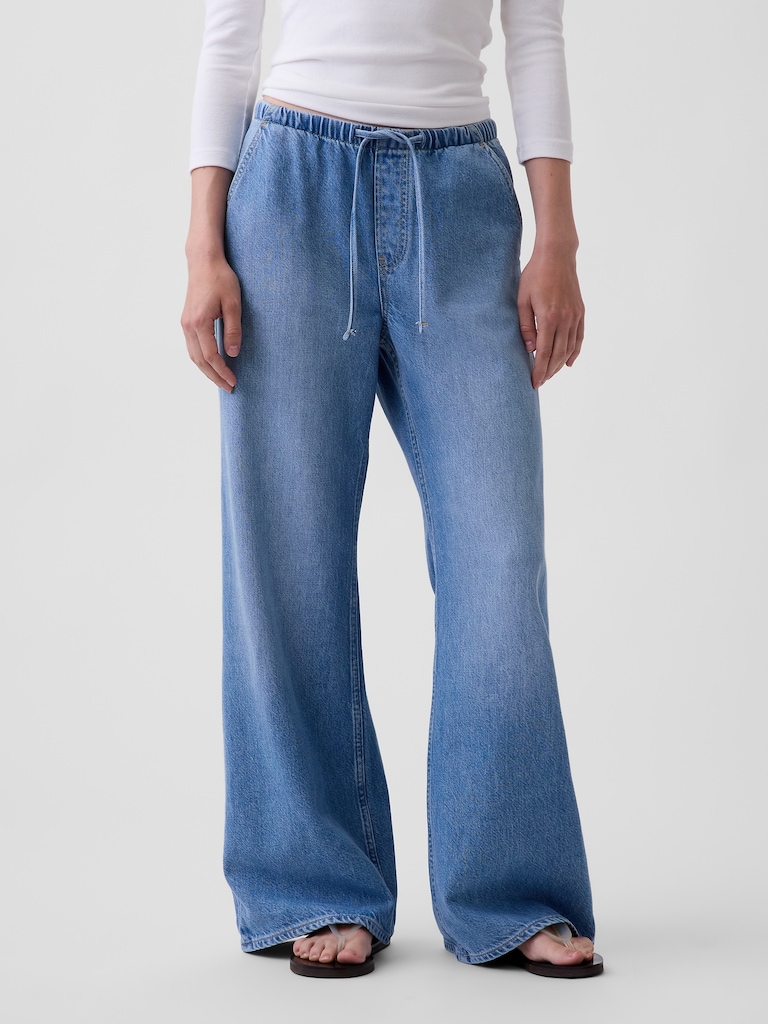 Low Rise UltraSoft Easy Baggy Flare Jeans