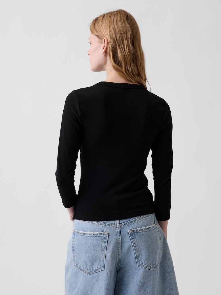 Modern High V-Neck T-Shirt