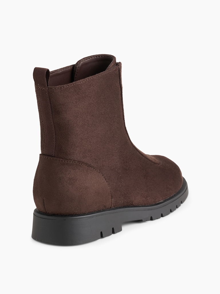 Kids Vegan Suede Zip Boots