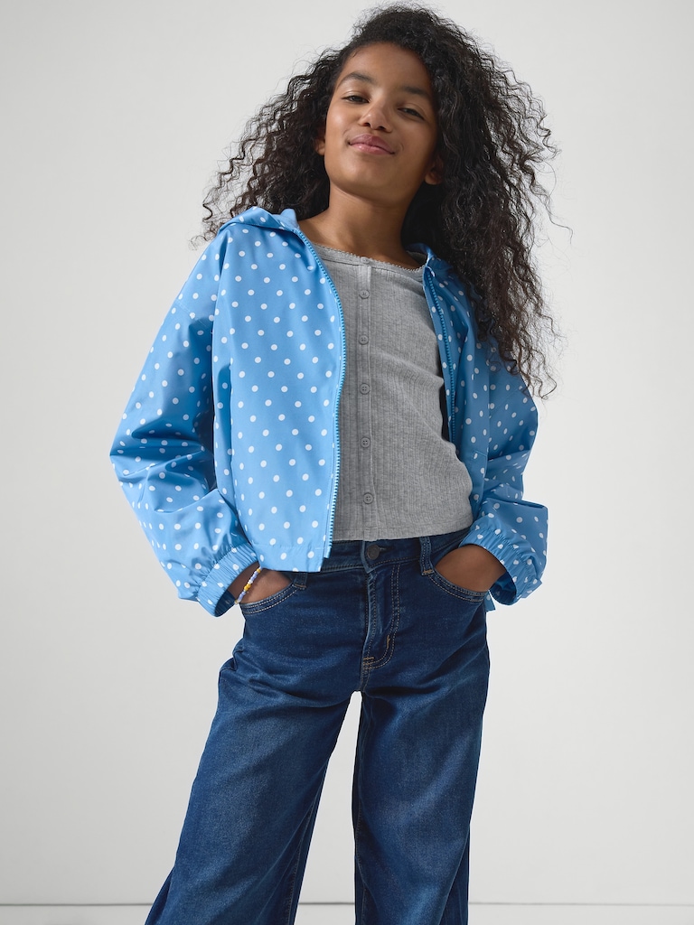 Kids Relaxed Print Windbreaker