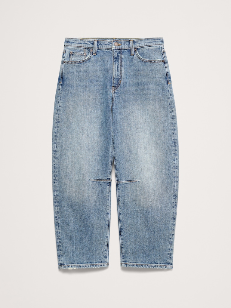 Mid-Rise Barrel Crop Jean