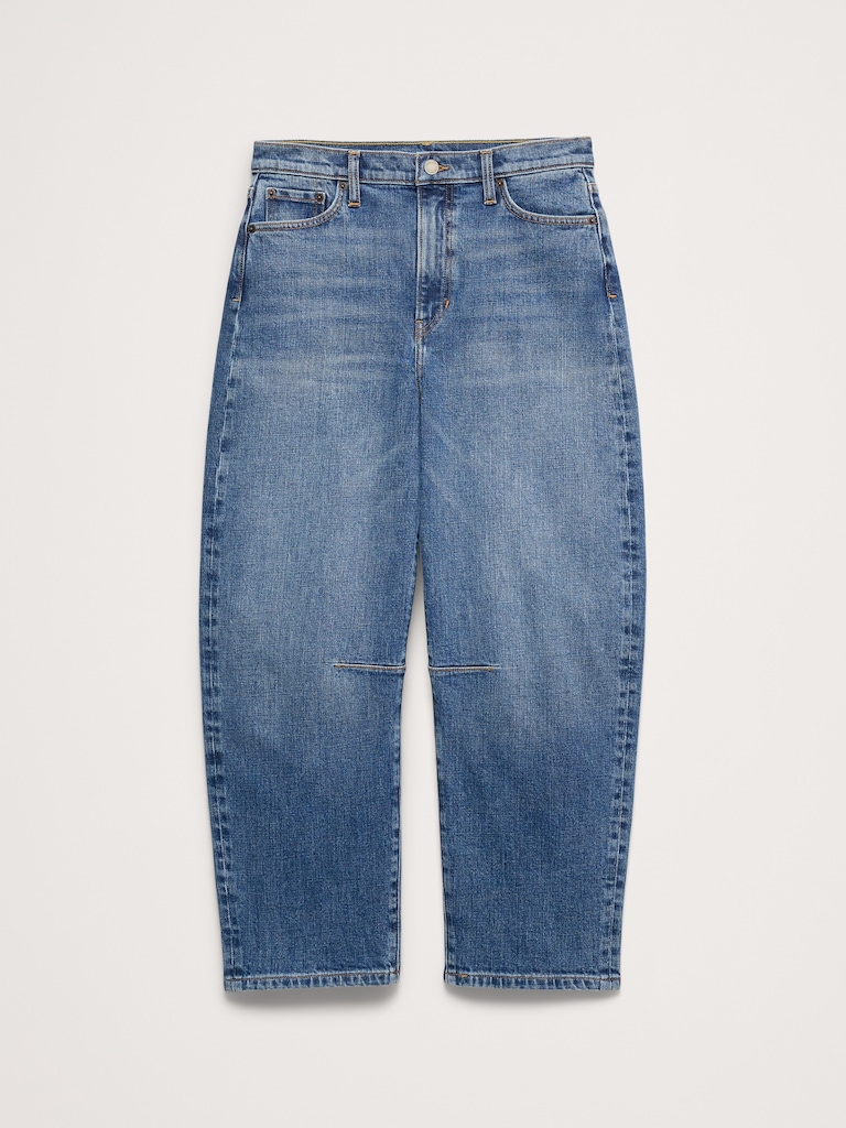 Mid-Rise Barrel Crop Jean