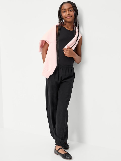High-Waisted Crinkled Harem Pants for Girls