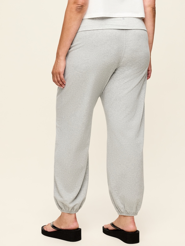 Fold-Over Waist Fitted Joggers