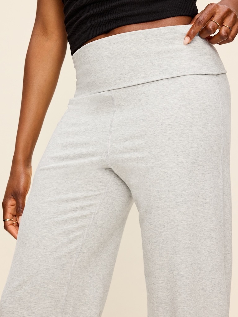 Fold-Over Waist Fitted Joggers