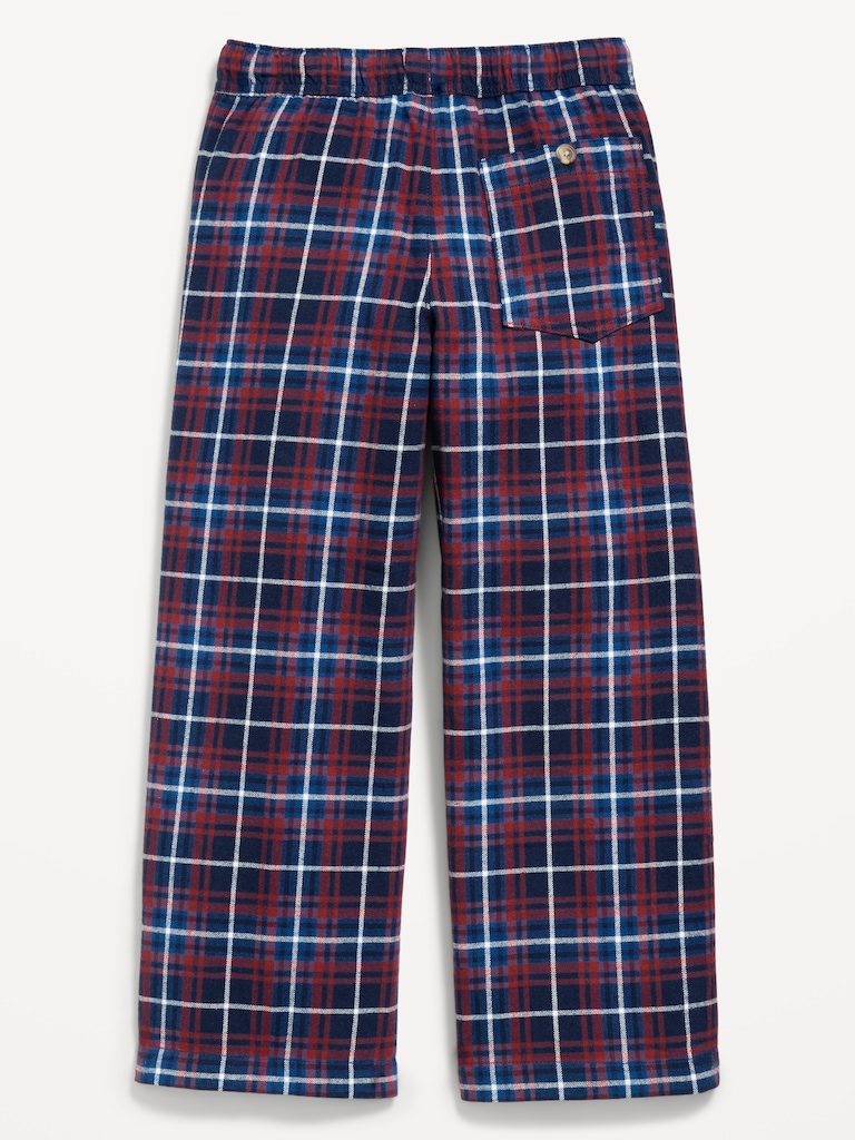 Pantalon à taille extensible en flanelle à carreaux pour garçon