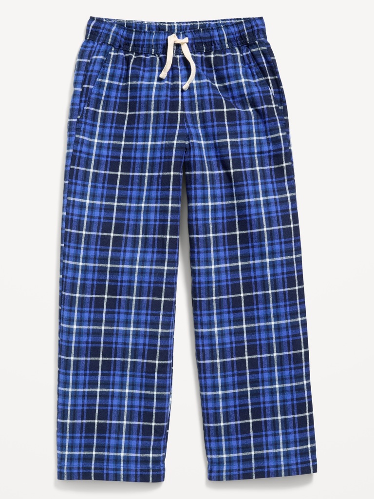 Pantalon à taille extensible en flanelle à carreaux pour garçon