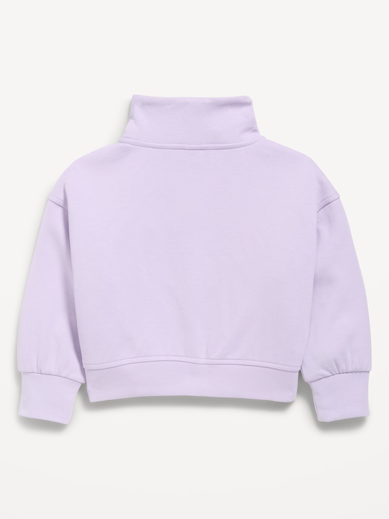 Dynamic Fleece Quarter-Zip Pullover Sweatshirt for Toddler Girls