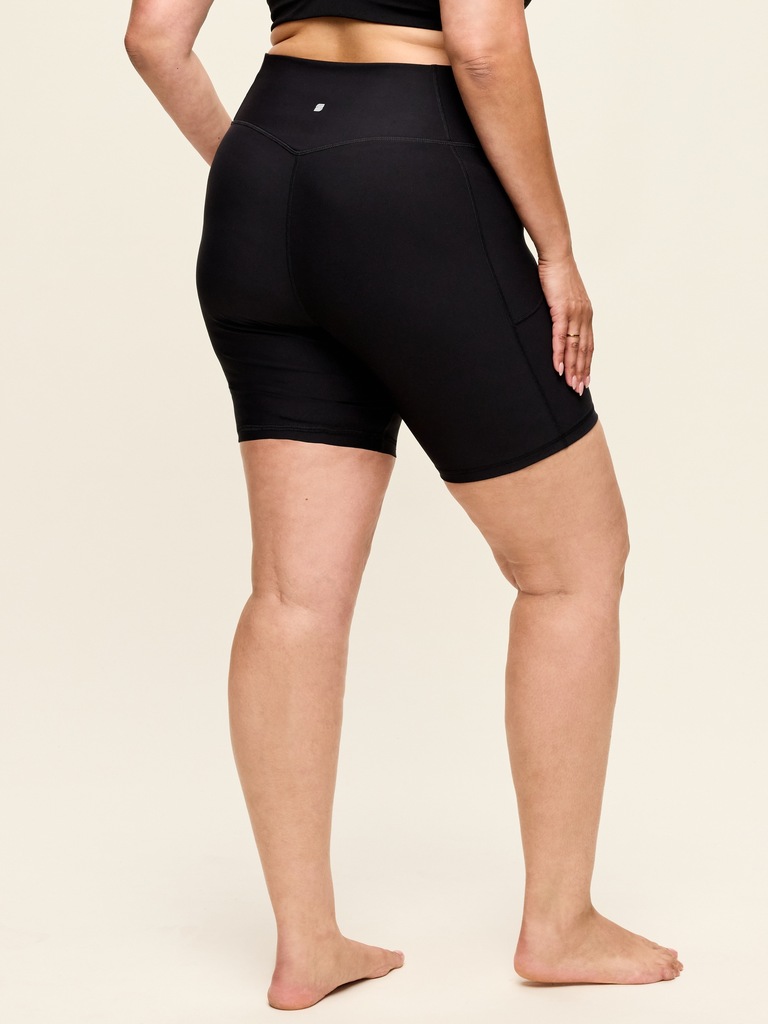 High-Waisted StudioSmooth Biker Shorts -- 4-inch inseam