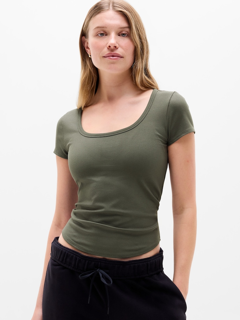 Signature Rib Scoop Tee