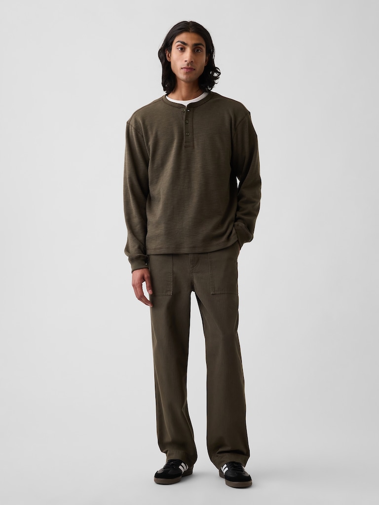 Herringbone '90s Loose Pants