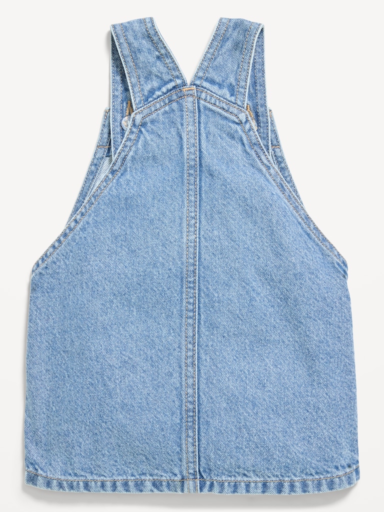 Printed Denim Skirtall Dress for Baby