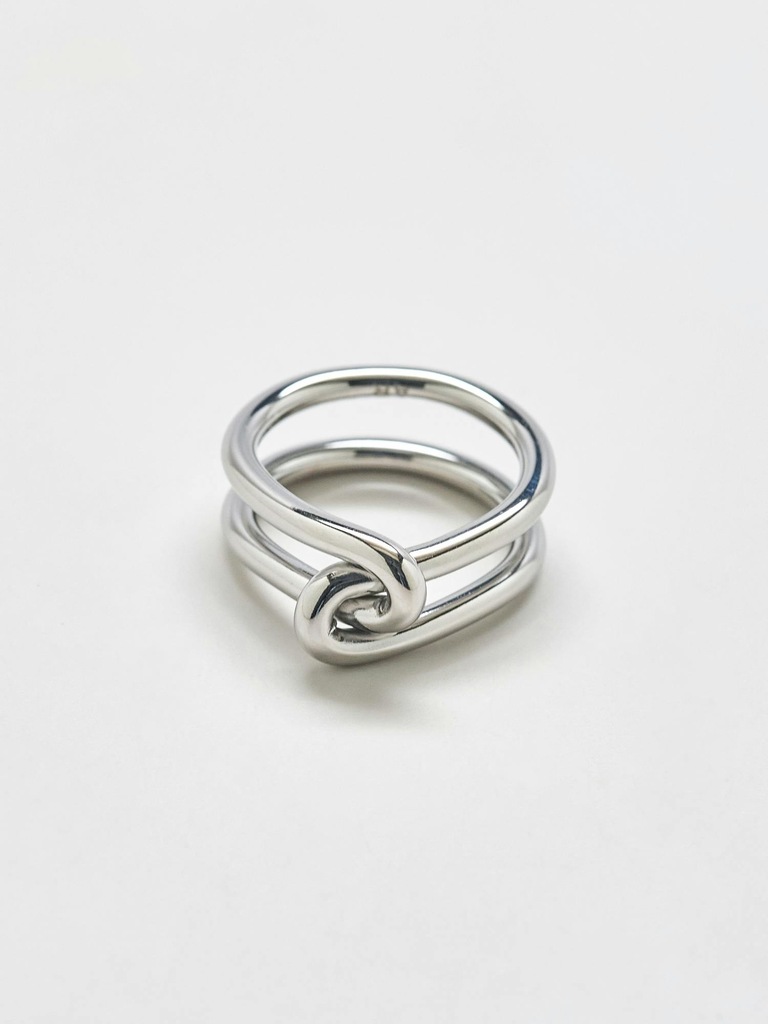 Admiral Row Silver Double Knot Ring