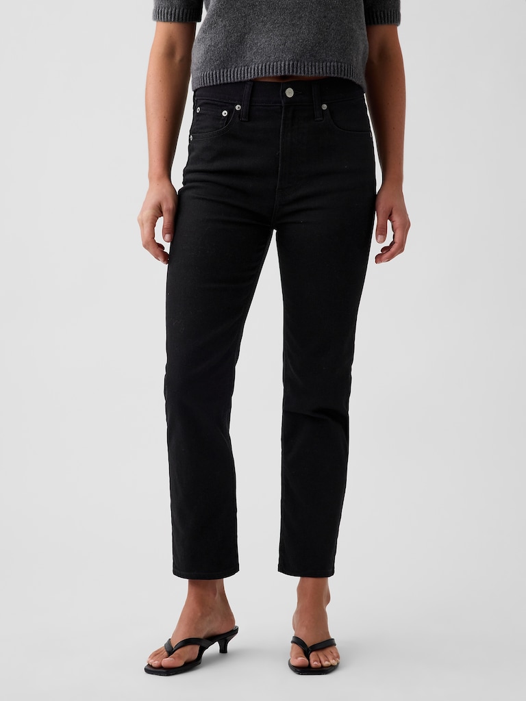 High Rise ’90s Slim Straight Crop Jeans