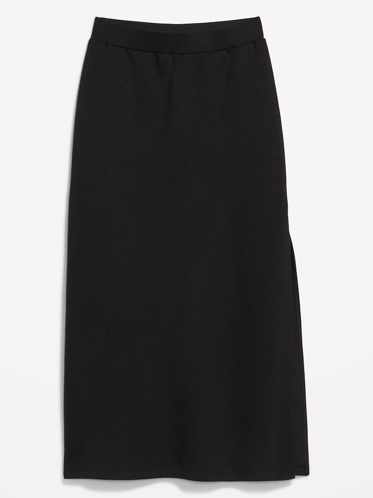 High-Waisted Bounce Fleece Maxi Skirt