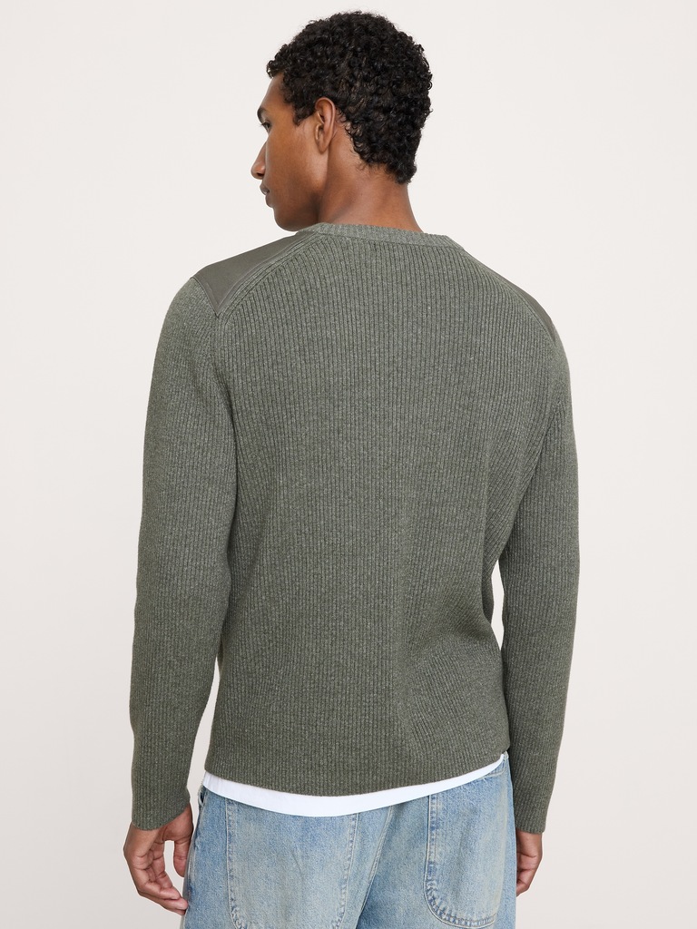 Slim Cotton Utility Sweater