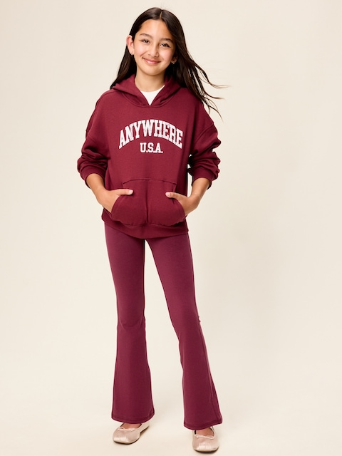 High-Waisted PowerChill Crossover Flared Leggings for Girls