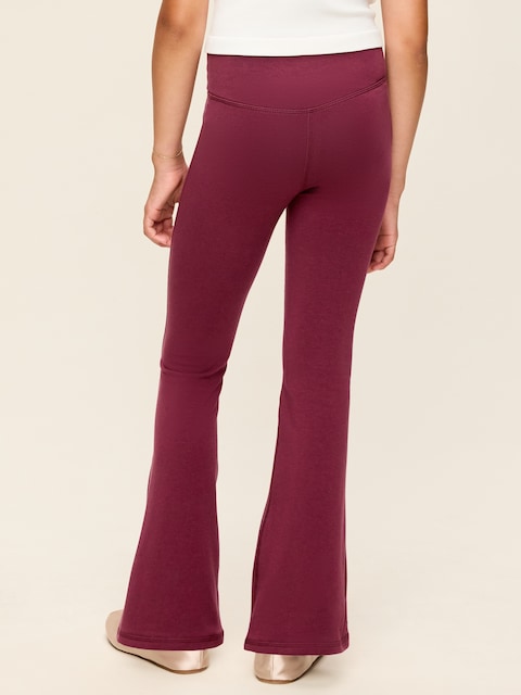 High-Waisted PowerChill Crossover Flared Leggings for Girls