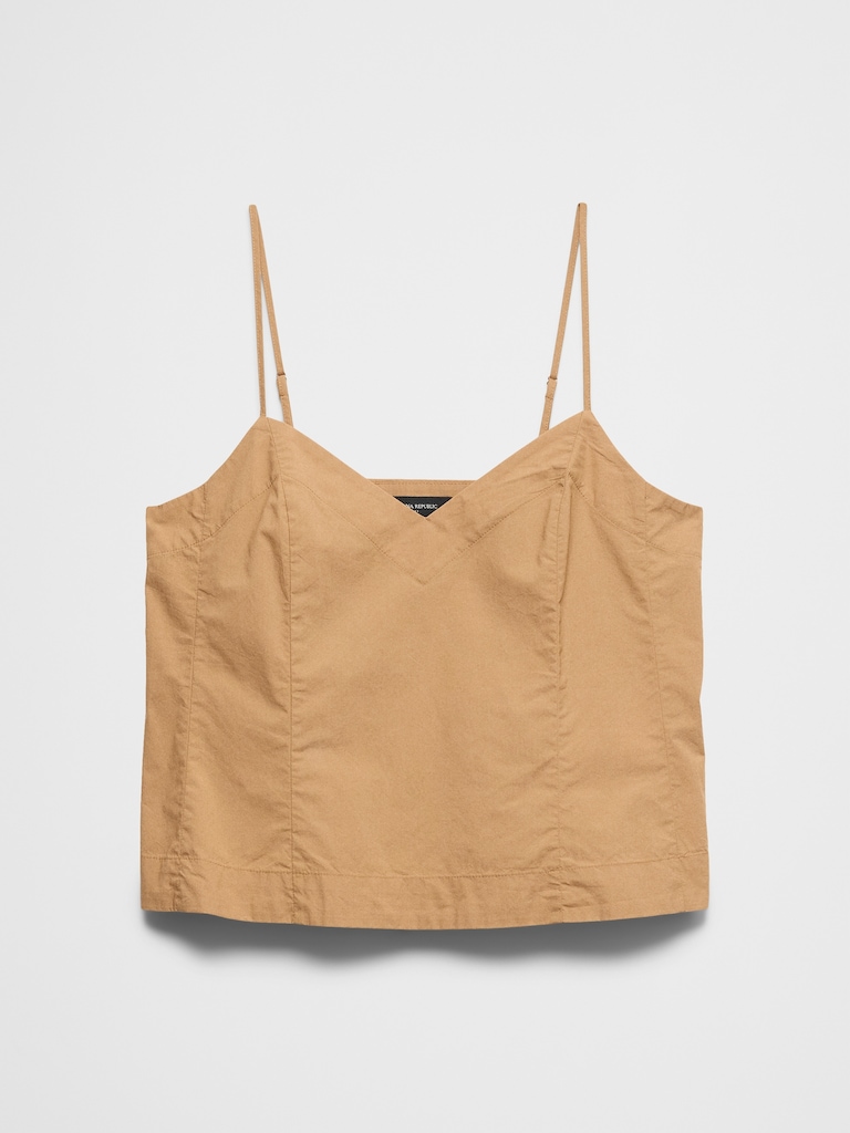 Pleated Swing Cropped Top
