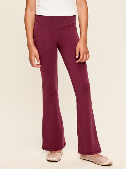 High-Waisted PowerChill Crossover Flared Leggings for Girls