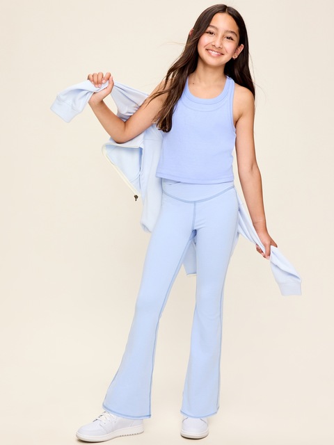 High-Waisted PowerChill Crossover Flared Leggings for Girls