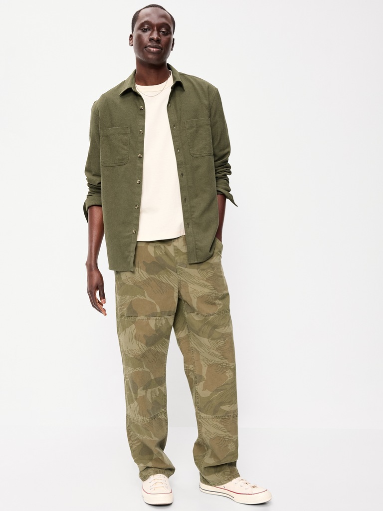 Relaxed Long-Sleeve Flannel Pocket Shirt