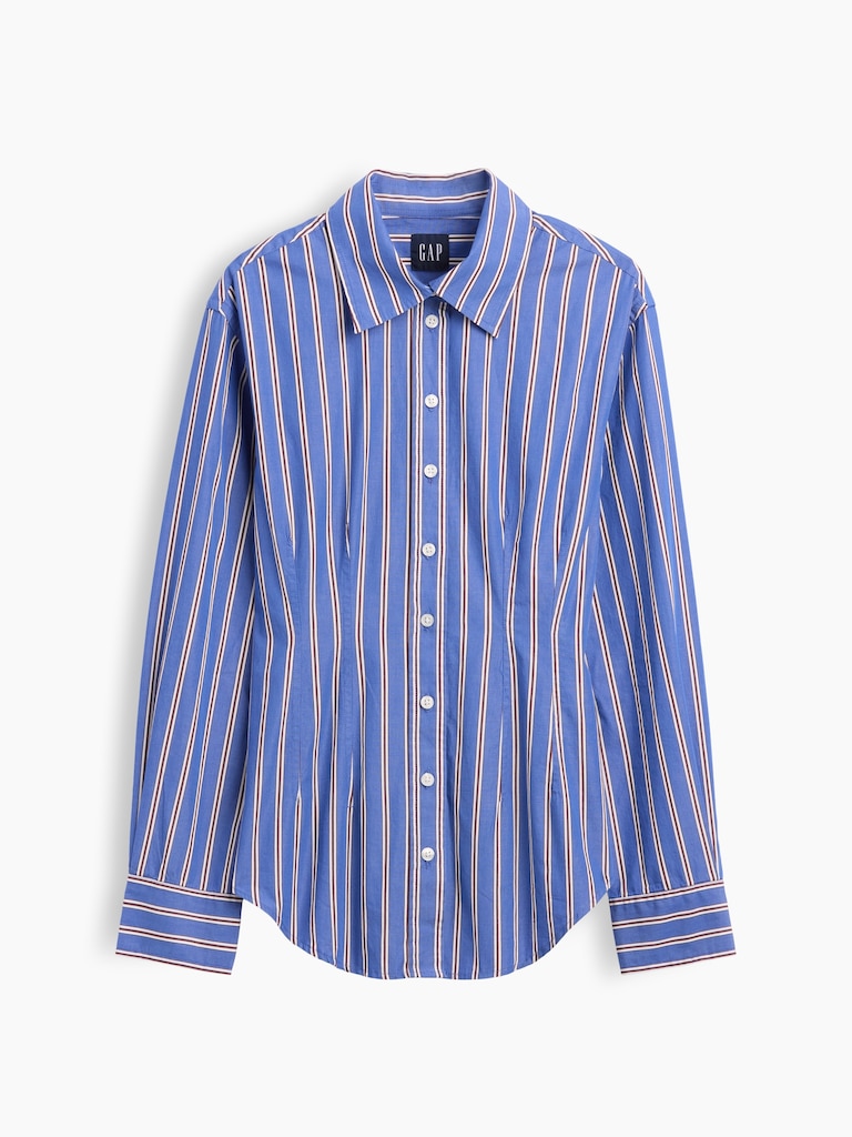Organic Cotton Poplin Fitted Shirt